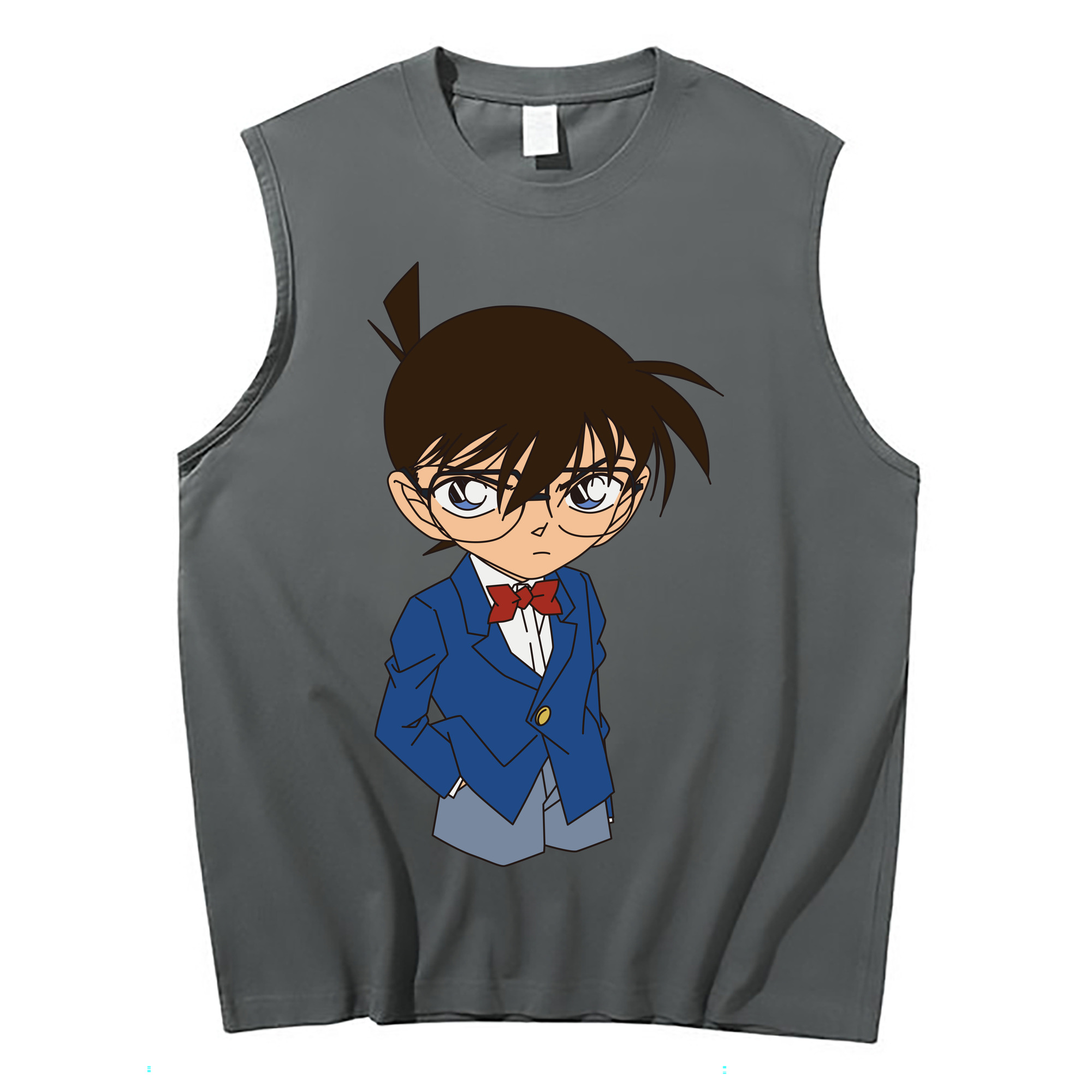 （画像用） 名探偵コナン 江戸川 コナン Detective Conan Conan Edogawa コットン100％タンクトップ（フロントプリント）